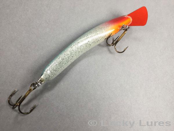 Turus Ukko Original Wobbler schwimmend, Länge: 12 cm, Farbe: Blue Fish Red Head Glitter 152G